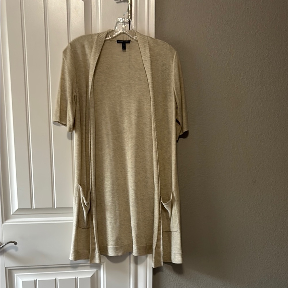 Eileen fisher Beige Open Front Cardigan